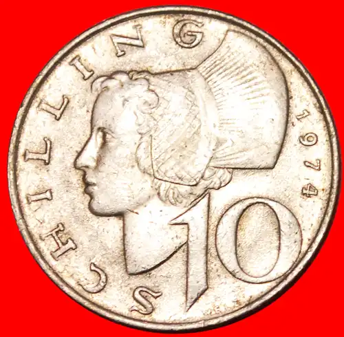 * FRAU WACHAU (1974-2001): ÖSTERREICH ★ 10 SHILLING 1974! * EAGLE WITH HAMMER AND SICKLE: AUSTRIA ★ 