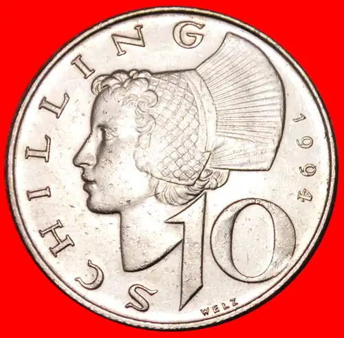 * FRAU WACHAU (1974-2001): ÖSTERREICH ★ 10 SHILLING 1994! * EAGLE WITH HAMMER AND SICKLE: AUSTRIA ★ 