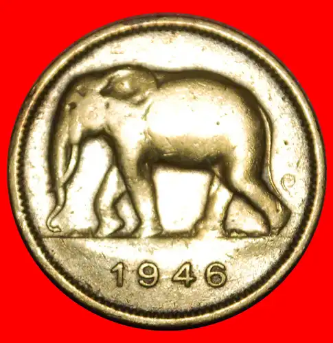 * SÜDAFRIKA ELEFANT (1946-1947): BELGISCHER KONGO ★ 2 FRANKEN 1946! UNGEWÖHNLICH! * SOUTH AFRICA ELEPHANT: BELGIAN CONGO ★  UNCOMMON!