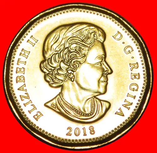 * GLÜCKLICHE LOONIE (2004-2022): KANADA ★ 1 DOLLAR 2018 STG STEMPELGLANZ! * LUCKY LOONIE: CANADA ★