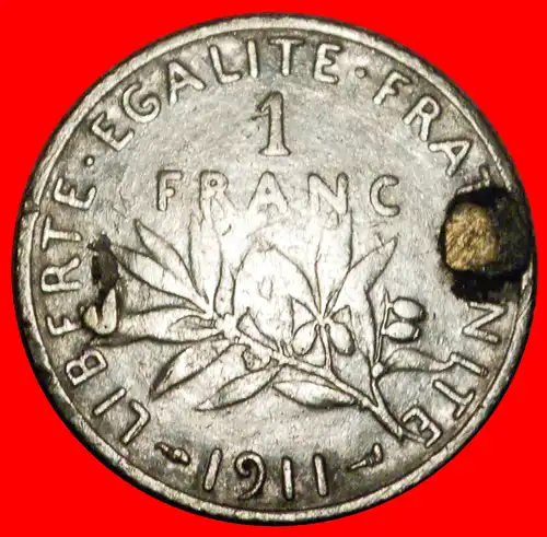 * III. REPUBLIK (1870-1940): FRANKREICH ★ 1 FRANC 1911 SILBER! * III REPUBLIC: FRANCE ★SILVER!