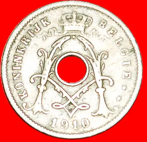 * HOLLÄNDISCHE LEGENDE: BELGIEN ★ 5 CENTIMES 1910! ALBERT I. (1909-1934) *BELGIUM  ★ 