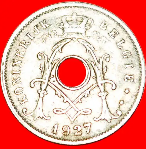 * HOLLÄNDISCHE LEGENDE: BELGIEN ★ 5 CENTIMES 1927! ALBERT I. (1909-1934) *BELGIUM  ★ 