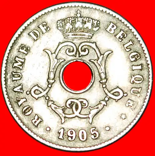 * FRANZÖSISCHE LEGENDE: BELGIEN ★ 10 CENTIMES 1905! LEOPOLD II. (1865-1909)  *BELGIUM  ★ 