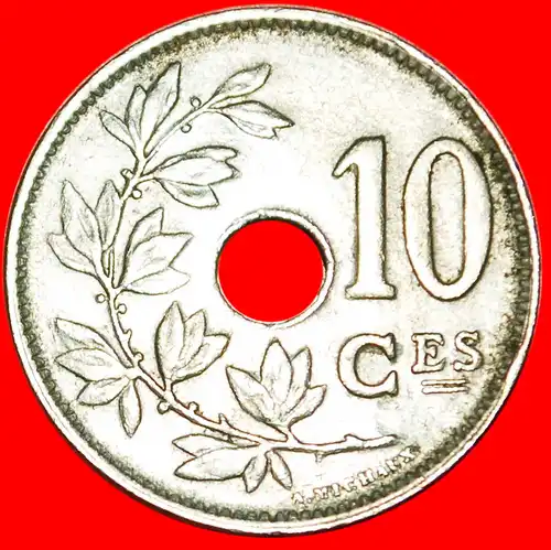 * FRANZÖSISCHE LEGENDE: BELGIEN ★ 10 CENTIMES 1923! ALBERT I. (1909-1934)  *BELGIUM  ★ 