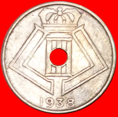 * FRANZÖSISCHE LEGENDE: BELGIEN ★ 10 CENTIMES 1938! LEOPOLD III. (1934-1950) * BELGIUM  ★ 