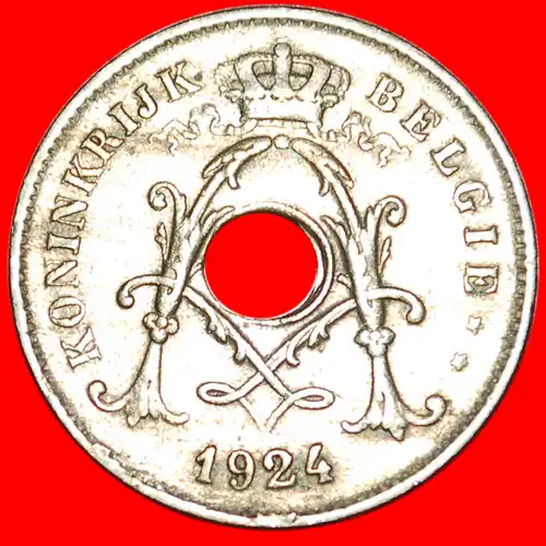 * HOLLÄNDISCHE LEGENDE: BELGIEN ★ 10 CENTIMES 1924! ALBERT I. (1909-1934)  * BELGIUM  ★ 