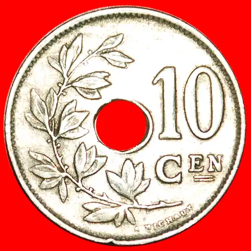 * HOLLÄNDISCHE LEGENDE: BELGIEN ★ 10 CENTIMES 1924! ALBERT I. (1909-1934)  * BELGIUM  ★ 