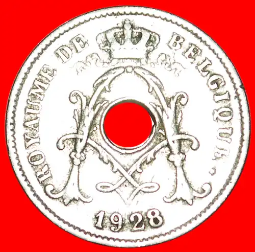 * FRANZÖSISCHE LEGENDE: BELGIEN ★ 10 CENTIMES 1928! ALBERT I. (1909-1934)  * BELGIUM  ★ 