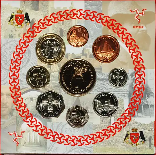 * GROSSBRITANNIEN: INSEL MAN ★ BRILLIANT UNCIRCULATED MÜNZENSAMMLUNG 2003 SELTEN! ASTRONOMIE! * GREAT BRITAIN: ISLE OF MAN ★ BRILLIANT UNCIRCULATED COIN COLLECTION 2003 RARE! ASTRONOMY!