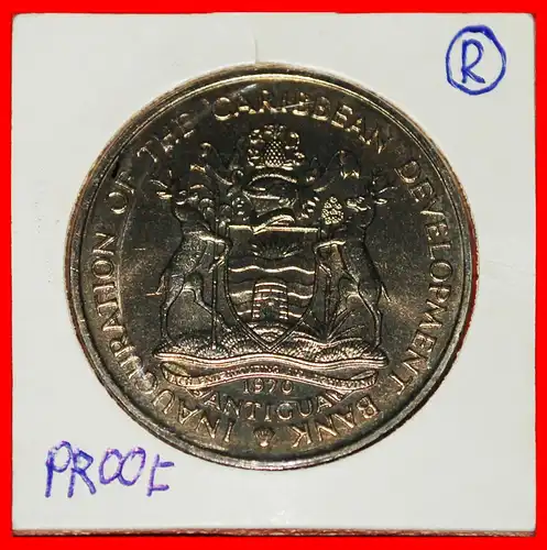 * GROSSBRITANNIEN FAO: ANTIGUA UND BARBUDA ★ 4 DOLLAR 1970 PP! SELTEN!  * GREAT BRITAIN FAO: ANTIGUA AND BARBUDA ★ 4 DOLLARS 1970 PROOF! RARE! 