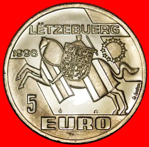 * BELGIEN: LUXEMBURG ★ 5 EURO 698-1998 REICHSABTEI ECHTERNACH STG STEMPELGLANZ! UNGEWÖHNLICH!  * BELGIUM: LUXEMBOURG ★ UNCOMMON!