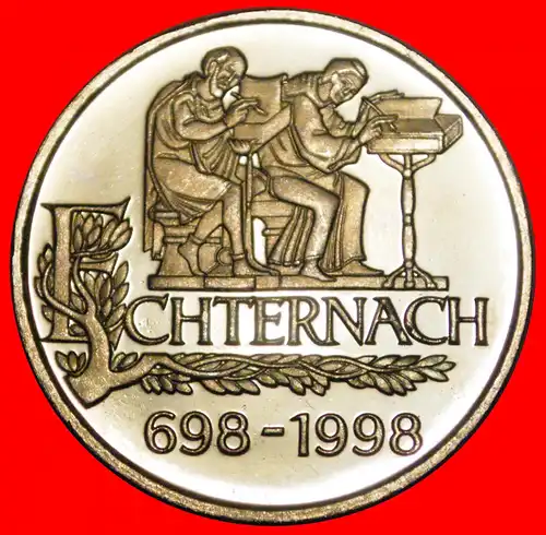 * BELGIEN: LUXEMBURG ★ 5 EURO 698-1998 REICHSABTEI ECHTERNACH STG STEMPELGLANZ! UNGEWÖHNLICH!  * BELGIUM: LUXEMBOURG ★ UNCOMMON!