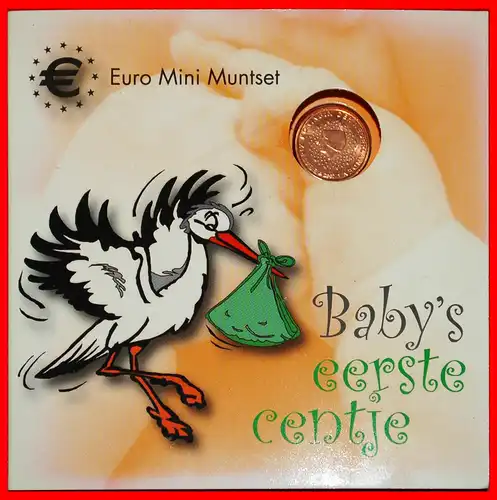 * GEBURT EINES KIND: NIEDERLANDE ★ SATZ 1 EUROCENT 2007 UND MEDAILLE PP! VERÖFFENTLICHT WERDEN! * BIRTH OF BABY: NETHERLANDS ★ SET 1 EUROCENT 2007 AND MEDAL PROOF! TO BE PUBLISHED!