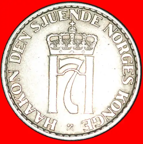 * LÖWE (1953-1957): NORWEGEN ★ 1 KRONE 1957! HAAKON VII. (1905-1957)! *NORWAY ★