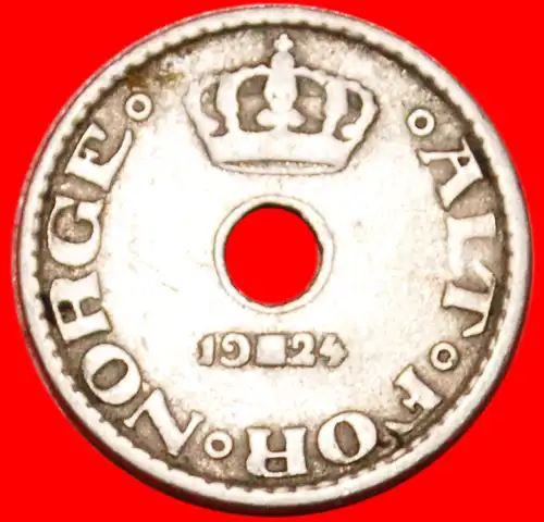 * KRONE (1924-1951): NORWEGEN ★ 10 OERE 1924! HAAKON VII. (1905-1957)! * CROWN: NORWAY ★