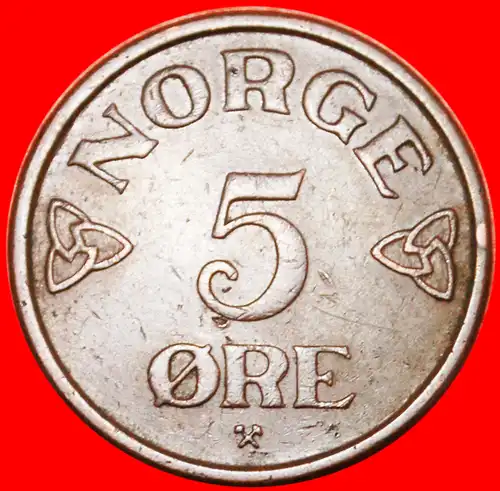 * KRONE (1952-1957): NORWEGEN ★ 5 OERE 1955! HAAKON VII. (1905-1957)! * NORWAY ★ 