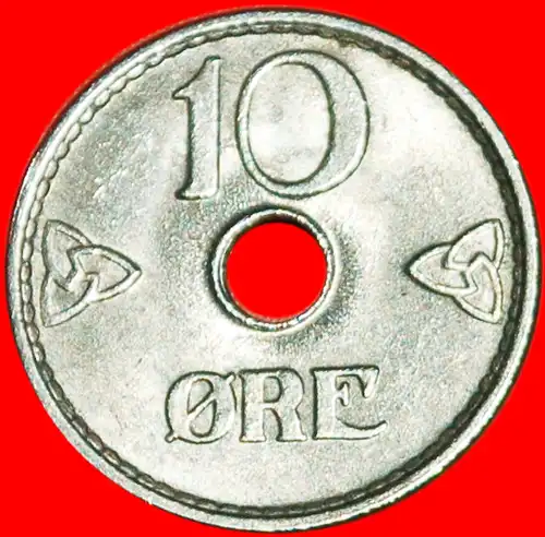* SUPER ZUSTAND: NORWEGEN ★ 10 OERE 1940 STG STEMPELGLANZ! HAAKON VII. (1905-1957)! * SUPERB CONDITION: NORWAY ★ 10 ORE 1940 UNC MINT LUSTRE!