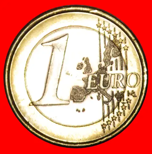 * FRANKREICH (2001-2004): MONACO ★ 1 EURO 2001 STG STEMPELGLANZ! UNGEWÖHNLICH! RAINIER III. (1949-2005)  * FRANCE: MONACO ★  UNCOMMON!