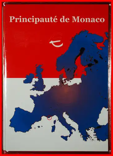 * FRANKREICH (2001-2004): MONACO ★ 10-20-50 EUROCENT 1-2 EURO 2002 STG STEMPELGLANZ! UNGEWÖHNLICH! RAINIER III. (1949-2005)  * FRANCE: MONACO ★  UNCOMMON!