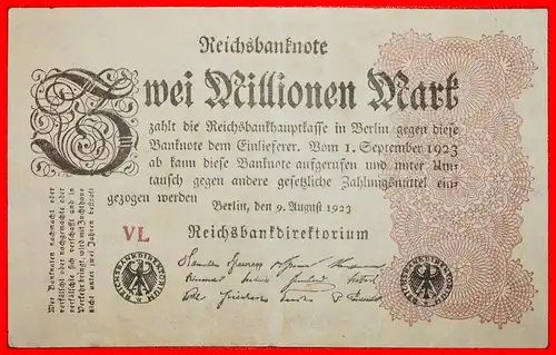 * EINE SEITE: DEUTSCHLAND ★  MARK 1923 KNACKIG! * GERMANY ★CRISP