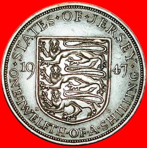 * GROSSBRITANNIEN: JERSEY ★ 1/12 SHILLING 1947!   * GREAT BRITAIN: JERSEY ★