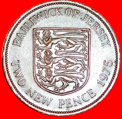 * GROSSBRITANNIEN 3 LÖWEN: JERSEY  ★ 2 NEU PENCE 1975! * GREAT BRITAIN: JERSEY ★