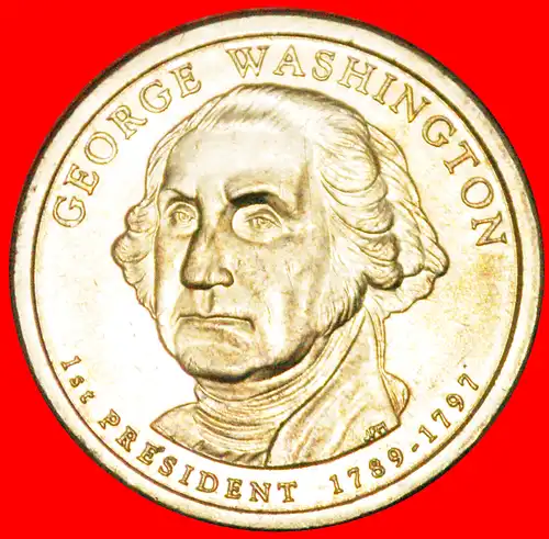 * NICHT GLATTE KANTE: USA ★ 1 DOLLAR 2007D WASHINGTON (1789-1797) VZGL STEMPELGLANZ! * NO PLAIN EDGE: USA ★ 