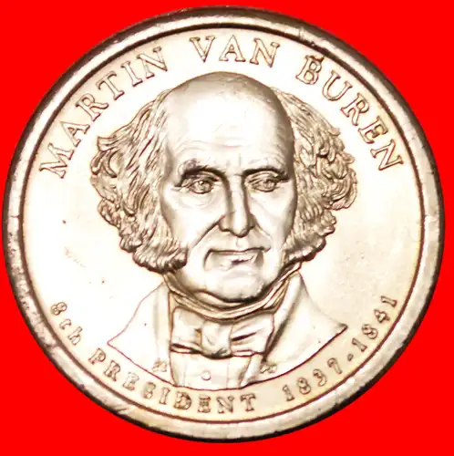 * MARTIN VAN BUREN (1837-1841)★ USA★ 1 DOLLAR 2008P★ STG STEMPELGLANZ von der Rolle!