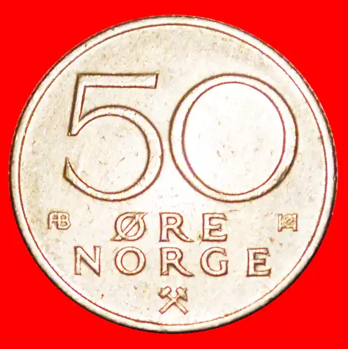 * GROSSER SCHILD (1974-1987): NORWEGEN ★ 50 OERE 1979 OLAV V. (1957-1991) * LARGE SHIELD: NORWAY ★