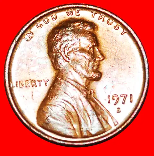 * MEMORIAL (1959-1982): USA ★ 1 CENT 1971S! LINCOLN (1809-1865)
