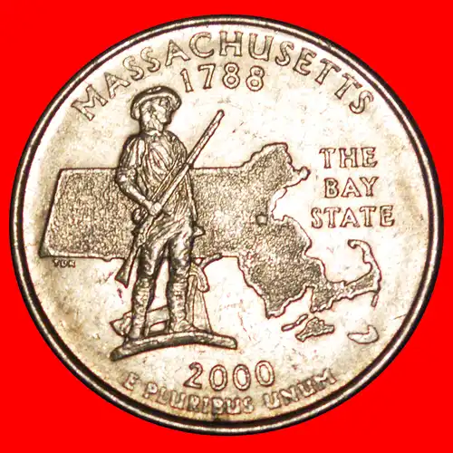 * GEWEHR 1788: USA ★ 1/4 DOLLAR 2000D! WASHINGTON (1789-1797)!