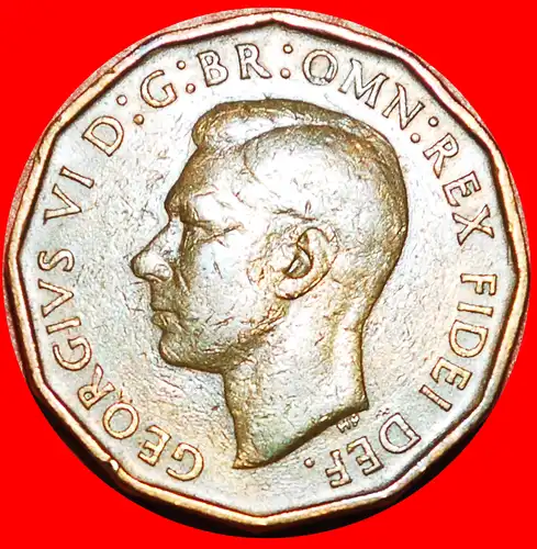 * GRASNELKEN (1949-1952): GROSSBRITANNIEN ★ 3 PENCE 1951 GEORG VI. (1937-1952)! * THRIFT: UNITED KINGDOM ★ GREAT BRITAIN ★