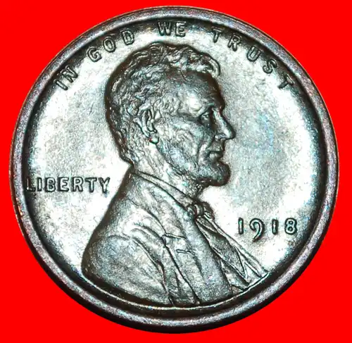 * WEIZEN PENNY (1909-1958): USA ★ 1 CENT 1918! LINCOLN (1809-1865)