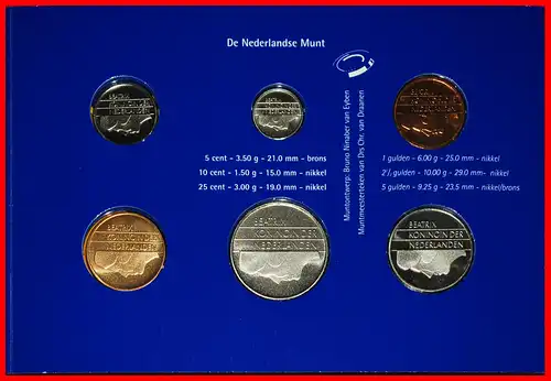 * BEATRIX (1980-2013):  NIEDERLANDE ★ KMS FDC 1999 (6 MÜNZEN)! UNVERÖFFENTLICHT!  *  NETHERLANDS ★ UNPUBLISHED!