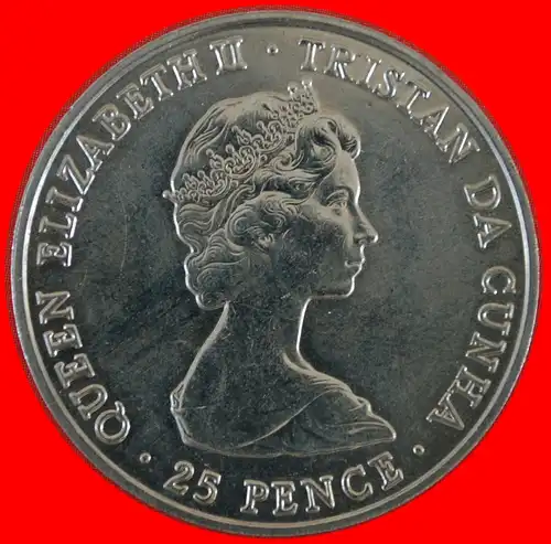 *  GROSSBRITANNIEN ★ TRISTAN DA CUNHA ★ 25 PENCE 1980 UNC KÖNIGIN ELIZABETH (1900-2002)! * GREAT BRITAIN ★ TRISTAN DA CUNHA ★