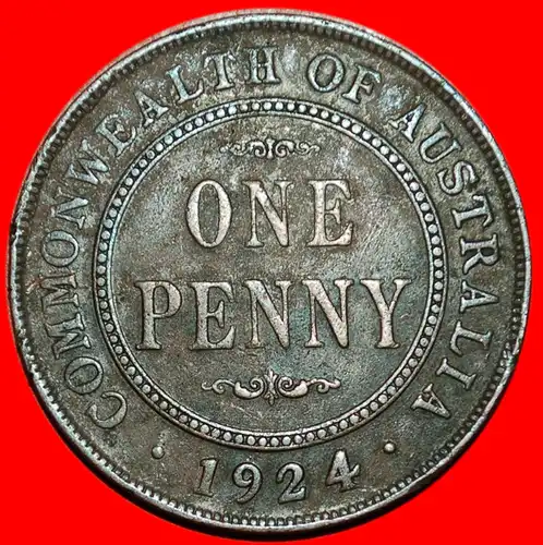 * GROSSBRITANNIEN (1911-1936)★ AUSTRALIEN ★ 1 PENNY 1924! * GREAT BRITAIN: AUSTRALIA ★