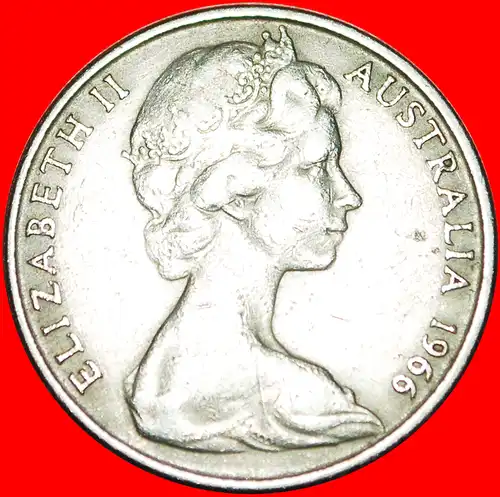 * SCHNABELTIER (1966-2022): AUSTRALIEN ★ 20 CENT 1966 NICHT GEWELLT 2! * AUSTRALIA ★ NON WAVY 2!