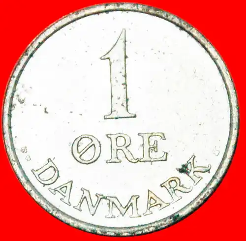 * MONOGRAMM Frederik IX. (1899-1972): DÄNEMARK ★ 1 OERE 1970 SILBER! * DENMARK★SILVER!