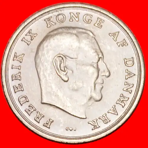 * GRÖNLAND und FÄRÖER (1960-1972): DÄNEMARK ★ 1 KRONE 1971 STG! FREDERIK IX. (1899-1972)  * GREENLAND and FAROE ISLANDS: DENMARK★