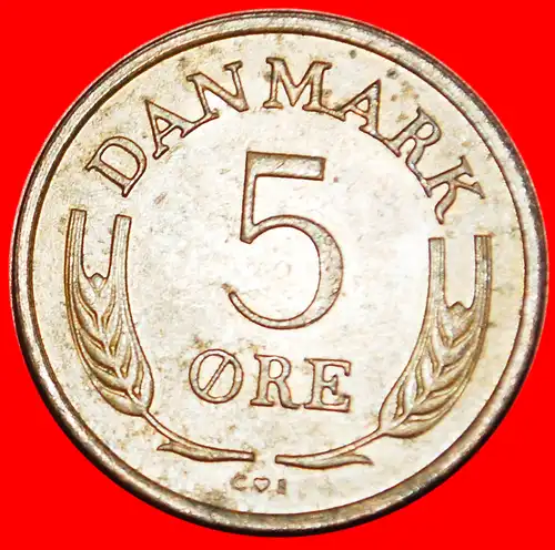 * MONOGRAMM★ DÄNEMARK★ 5 OERE 1966! FREDERIK IX. (1899-1972)  * DENMARK ★  