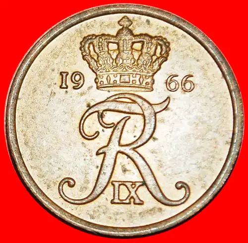 * MONOGRAMM★ DÄNEMARK★ 5 OERE 1966! FREDERIK IX. (1899-1972)  * DENMARK ★  