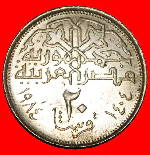 * MOSQUE: ÄGYPTEN ★ 20 PIASTER 1404-1984 ENTDECKUNG MÜNZE 1+A STG STEMPELGLANZ!  * MOSQUE: EGYPT ★  DISCOVERY COIN