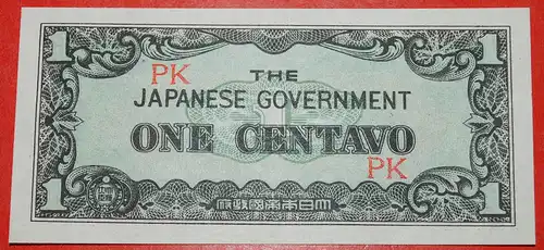 * BESETZUNG DURCH JAPAN: PHILIPPINEN ★ 1 CENTAVO (1942) KFR KNACKIG!