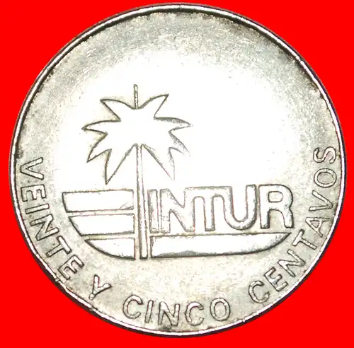  * FLOWER AND PALMTREE (1981-1989): CARIBBEAN ★ 25 CENTAVOS 1981 INTUR! 