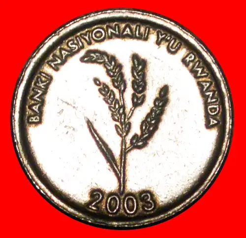 * REIS: RUANDA ★ 1 FRANC 2003 VZGL STEMPELGLANZ!  * RWANDA ★