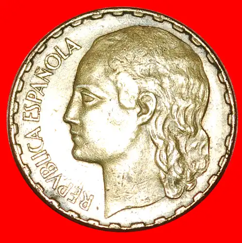 * II. REPUBLIK (1931-1939): SPANIEN ★ 1 PESETA 1937 RUBIA!  * II REPUBLIC: SPAIN ★