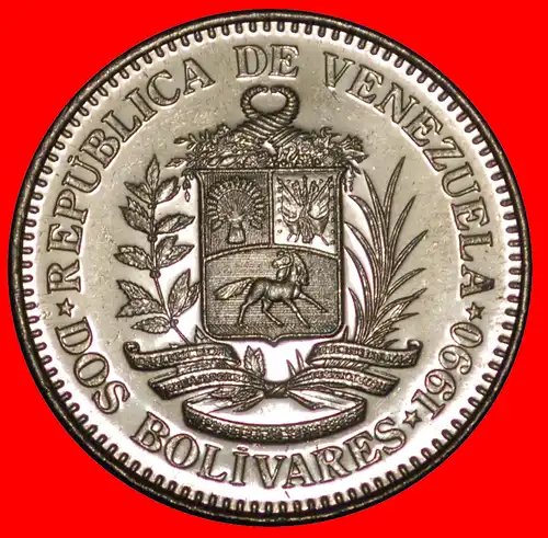 * FÜLLHÖRNER: VENEZUELA ★ 2 BOLIVAR 1990 uSTG STEMPELGLANZ! BOLIVAR (1783-1830) VERÖFFENTLICHT WERDEN! * CORNUCOPIAS: VENEZUELA ★ TO BE PUBLISHED!