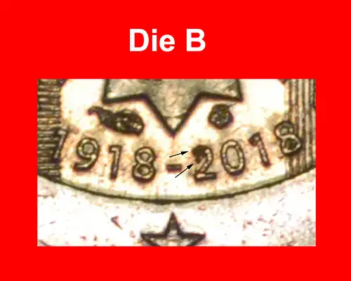 * "2" DOPPELKOPF ~ STEMPEL B UNGEWÖHNLICH: FRANKREICH ★ 2 EURO 1918 2018 KORNBLUME! * "2" DOUBLE HEAD ~ DIE B UNCOMMON: FRANCE ★