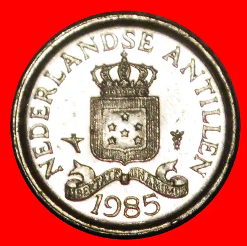 * BEATRIX (1980-2013): NIEDERLÄNDISCH ANTILLEN ★ 10 CENTS 1985 VZGL STEMPELGLANZ TYP 1970-1985!    * NETHERLANDS ANTILLES ★